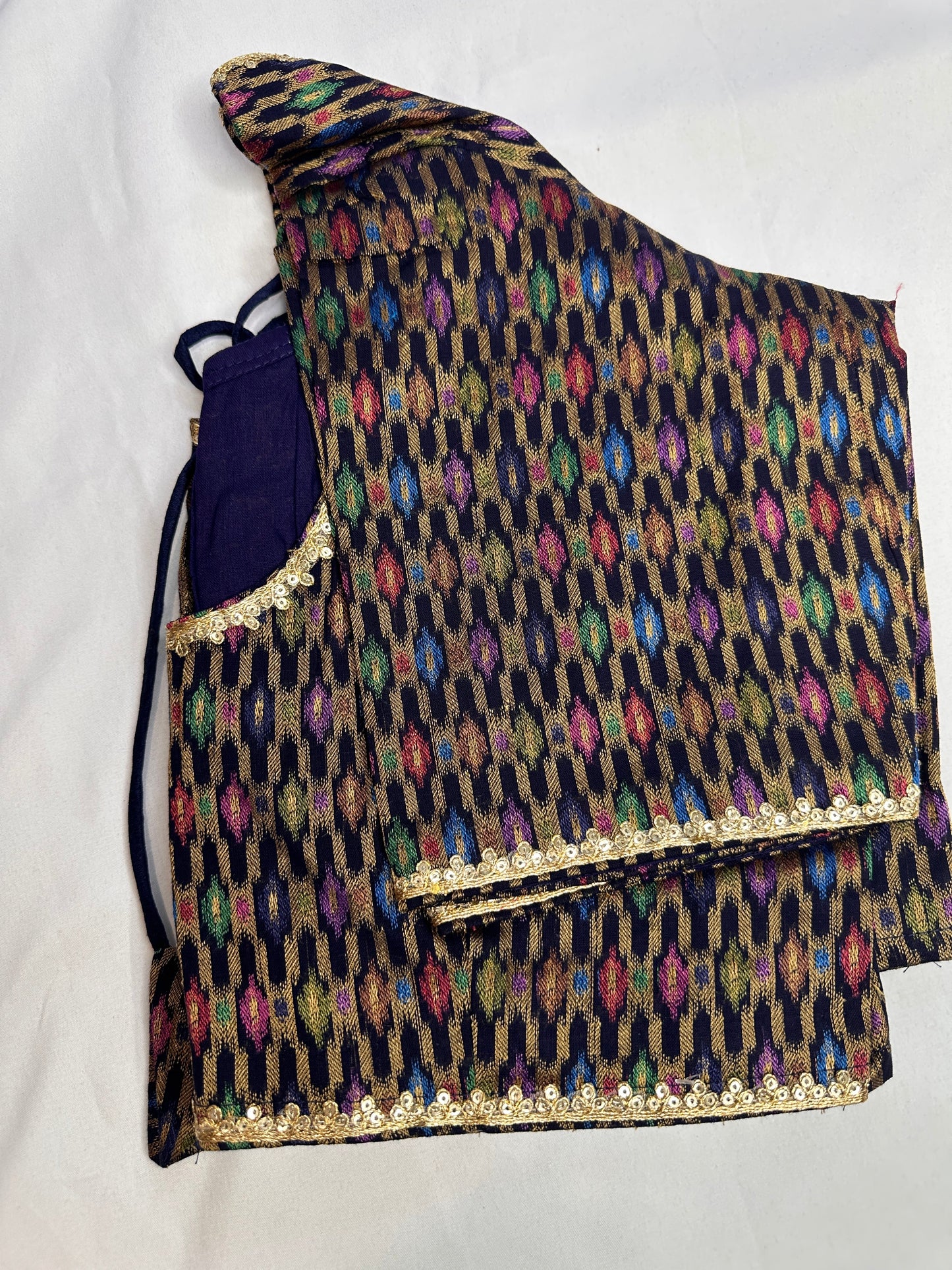 Blue Multi Banarsi Blouse