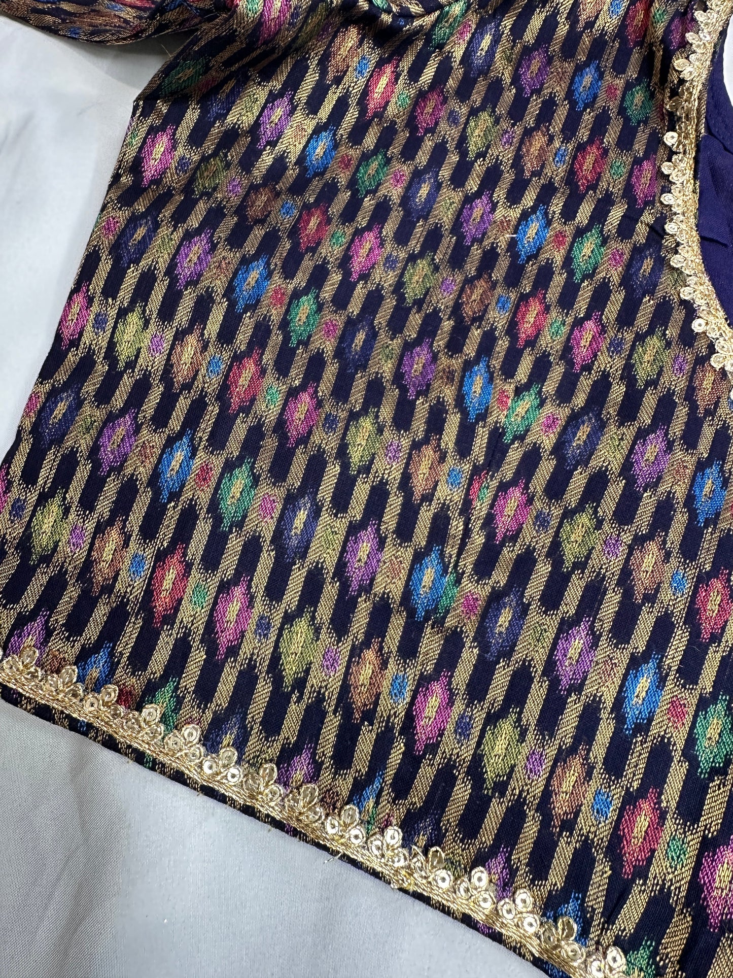 Blue Multi Banarsi Blouse