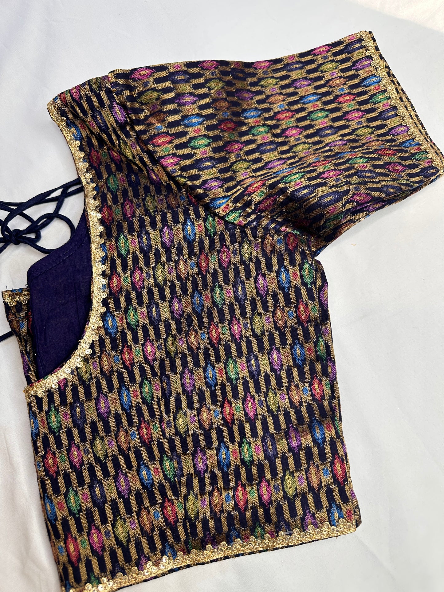 Blue Multi Banarsi Blouse