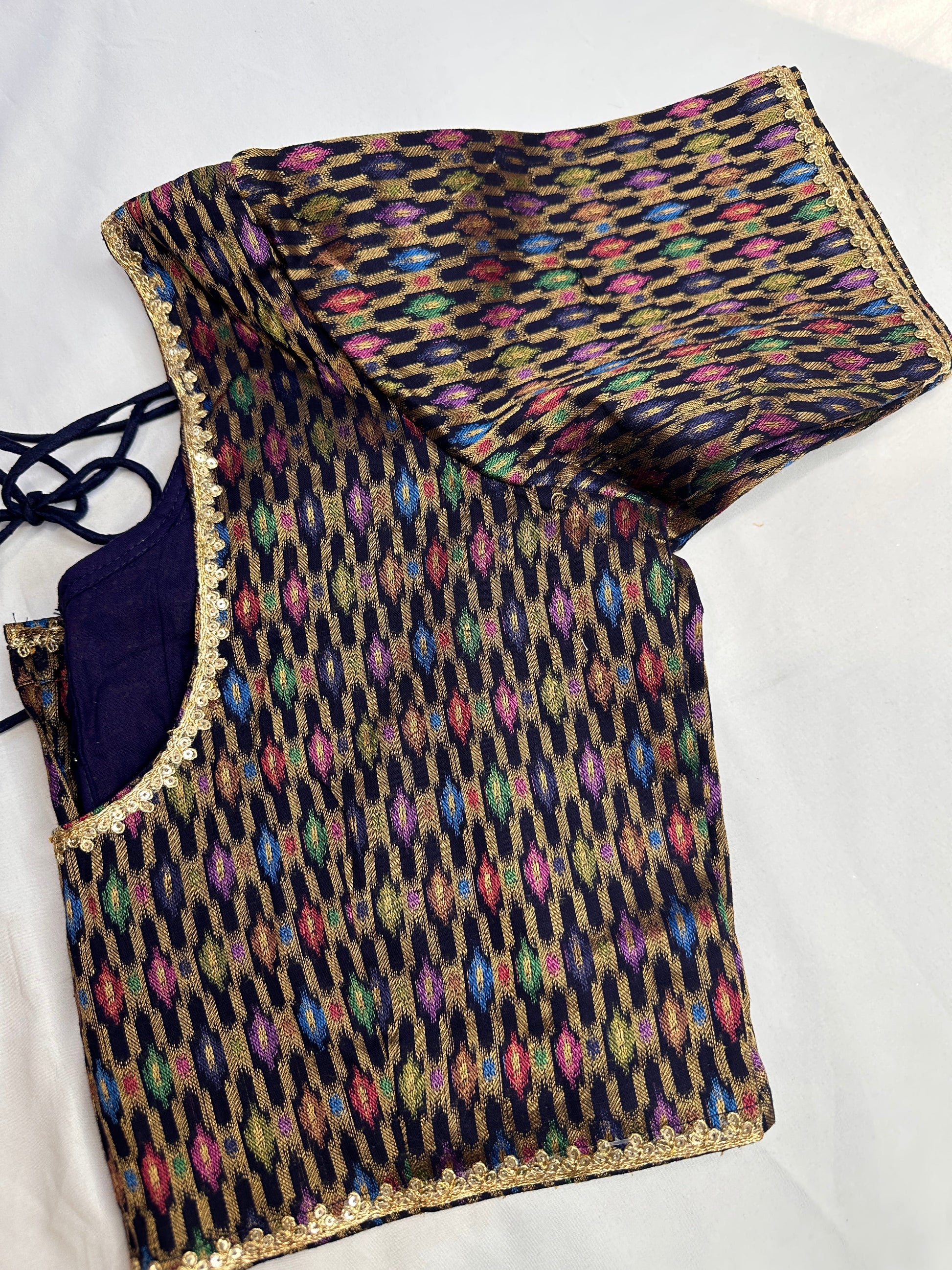 Blue Multi Banarsi Blouse