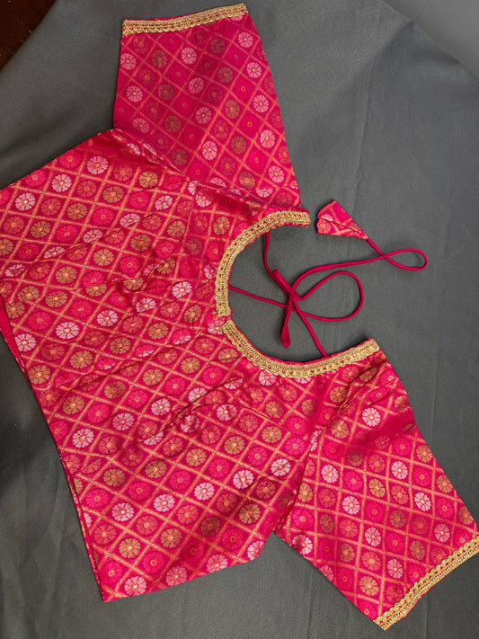 Pink Banarsi Blouse
