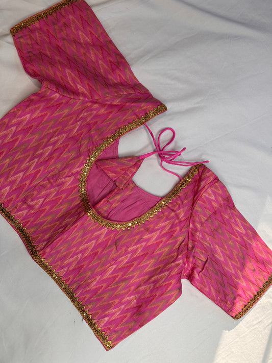 Pink Banarsi Blouse