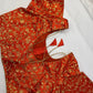Orange Embroidery  Work Blouse