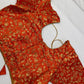 Orange Embroidery  Work Blouse