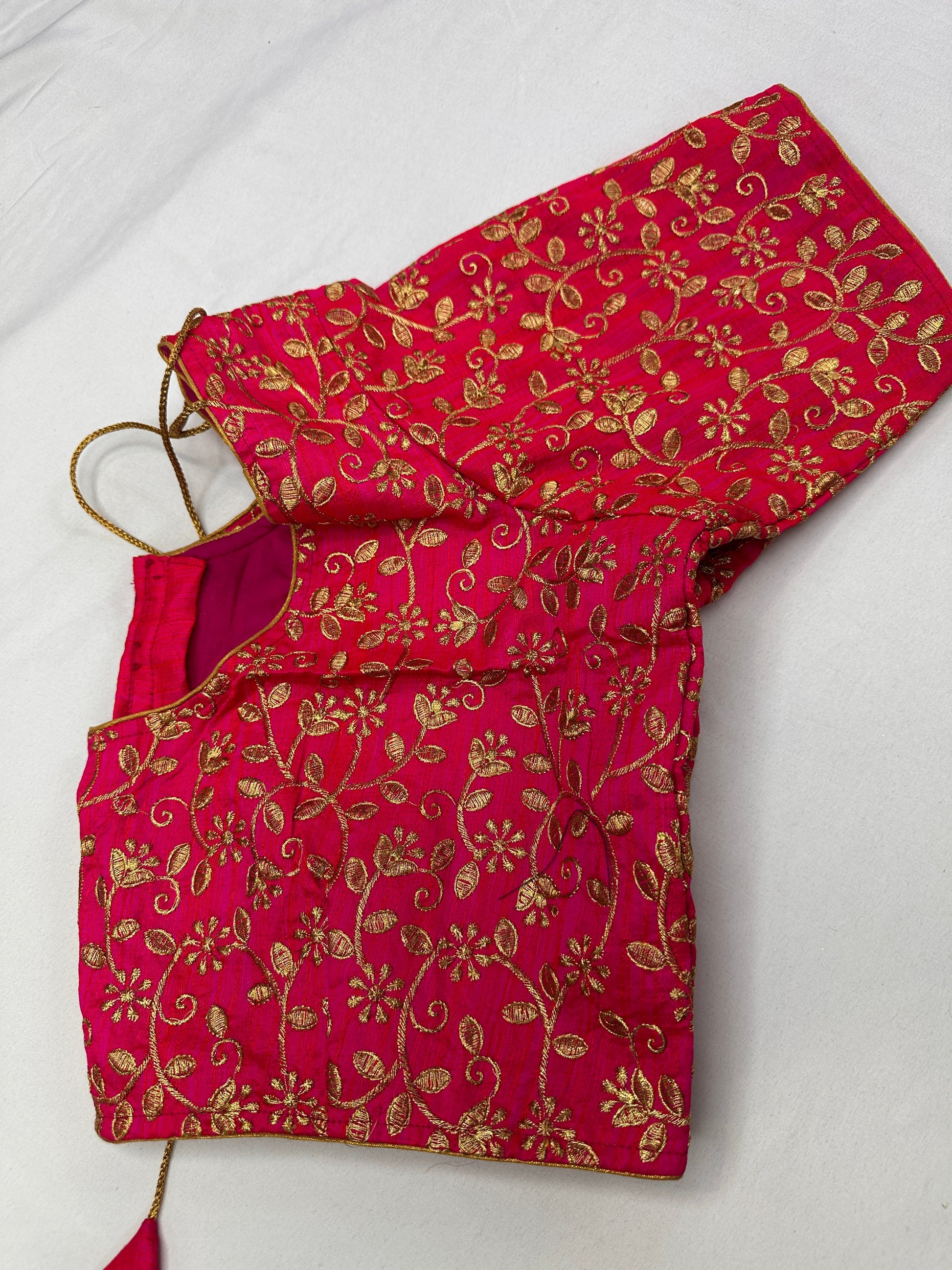 Pink Embroidery  Work Blouse