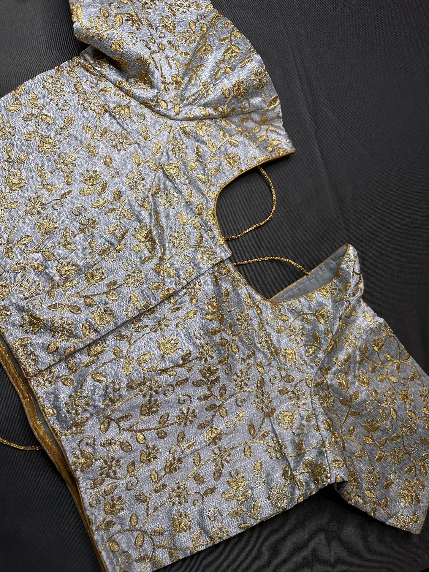 Embroidery Silver Gold Blouse