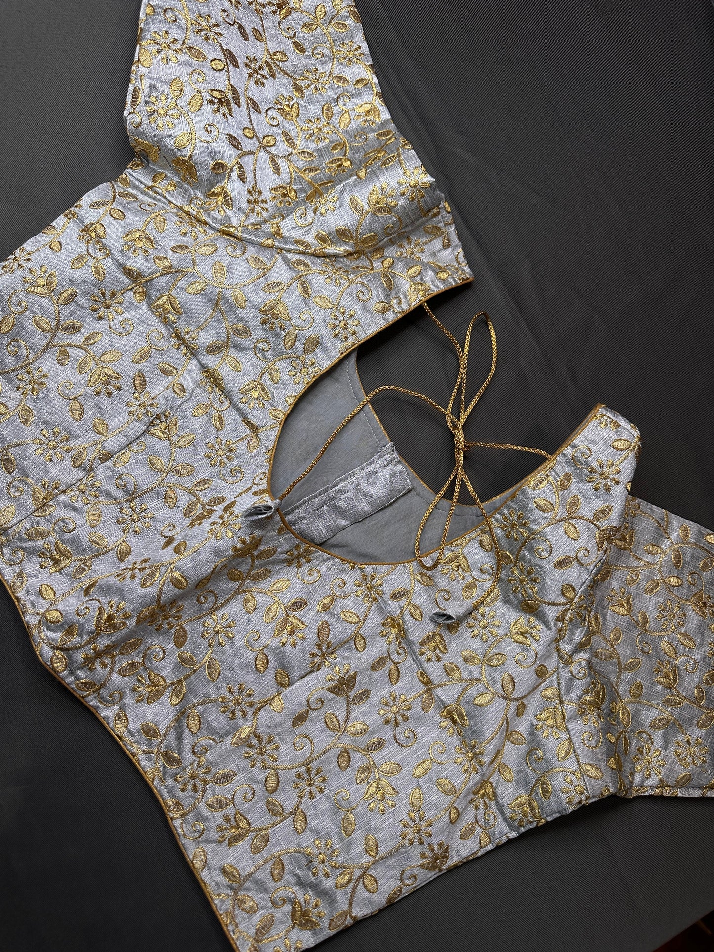 Embroidery Silver Gold Blouse