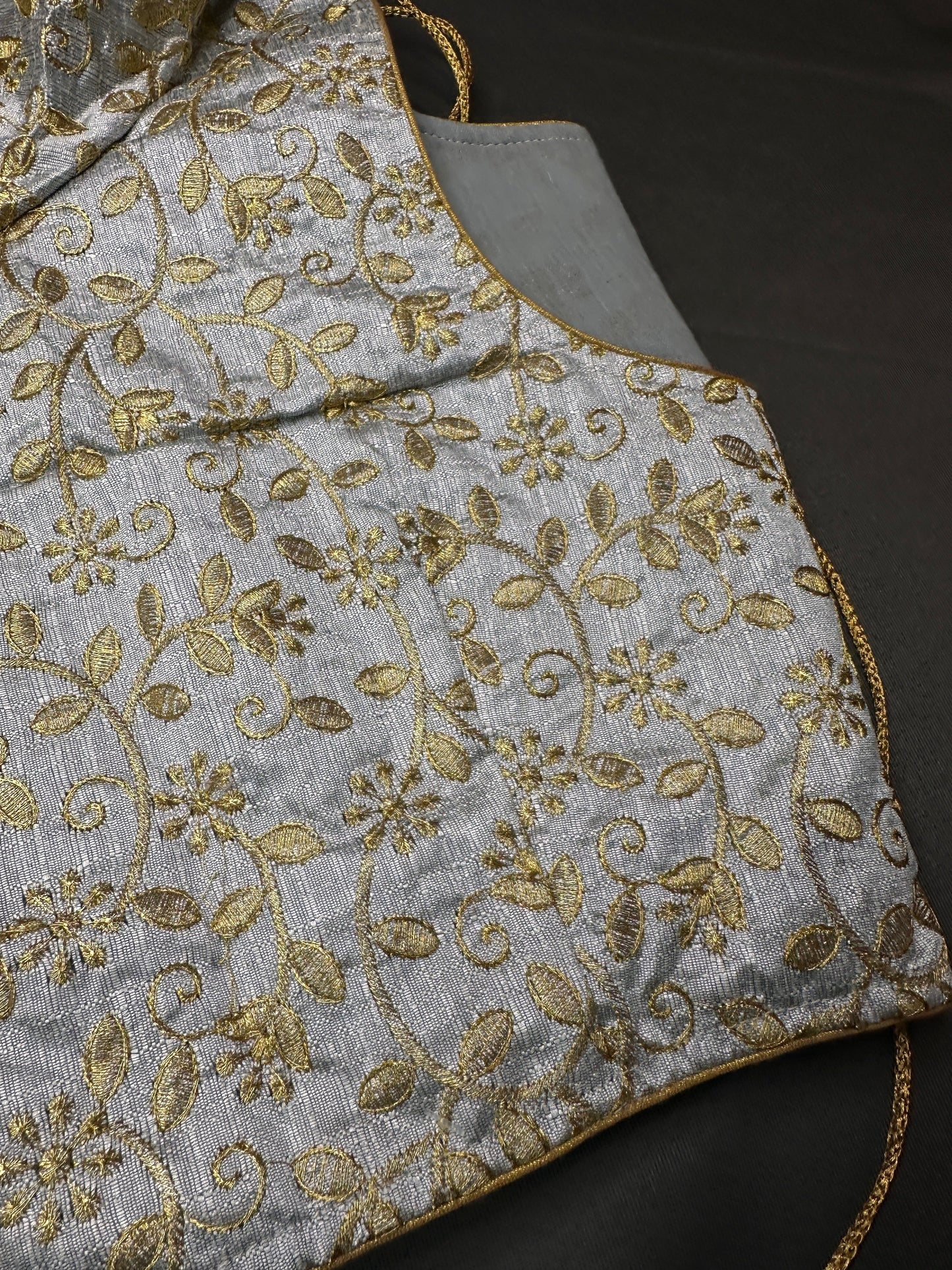 Embroidery Silver Gold Blouse