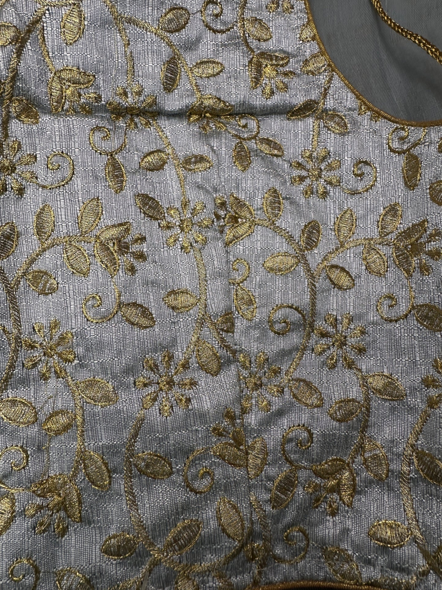 Embroidery Silver Gold Blouse