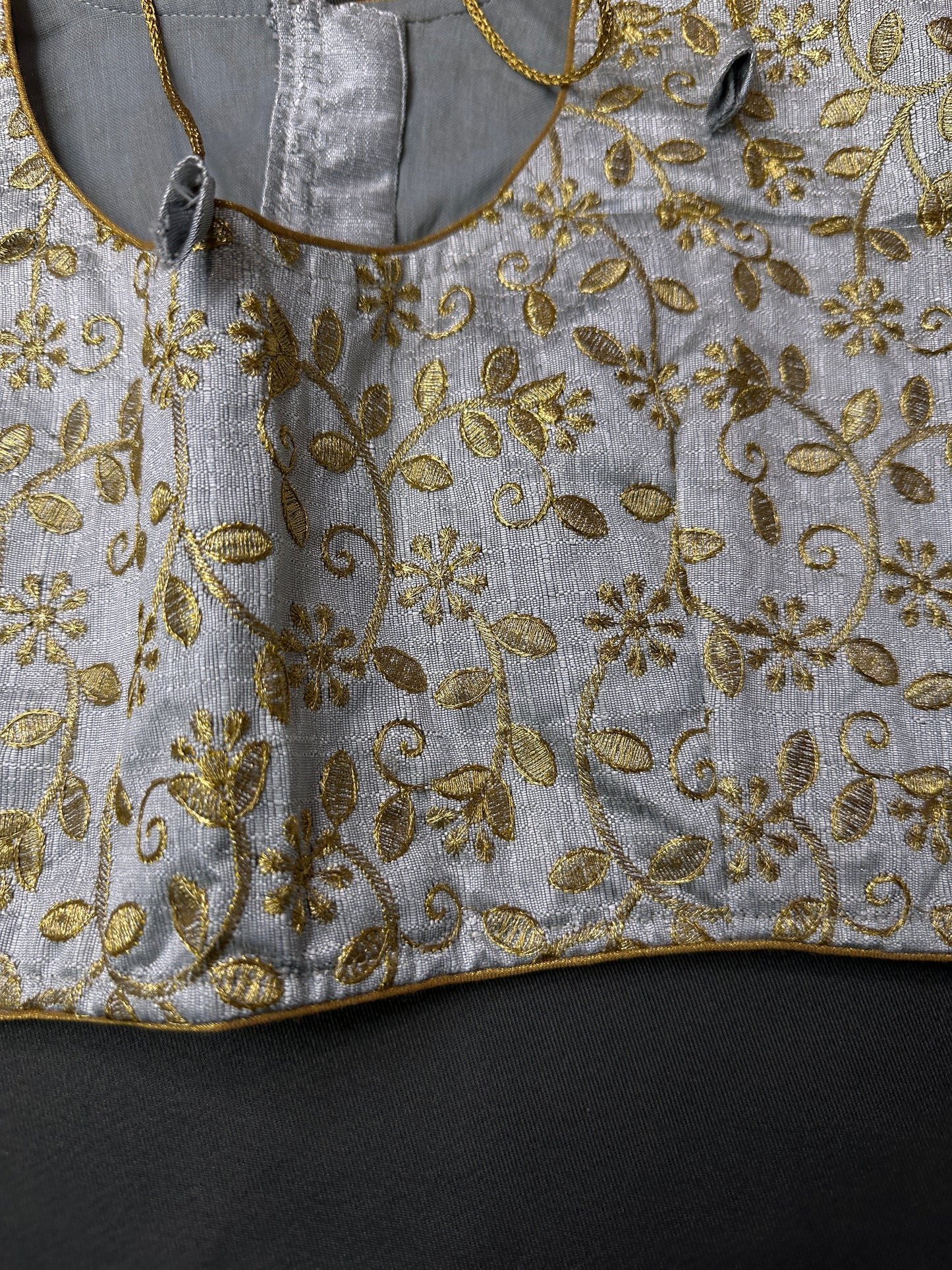 Embroidery Silver Gold Blouse