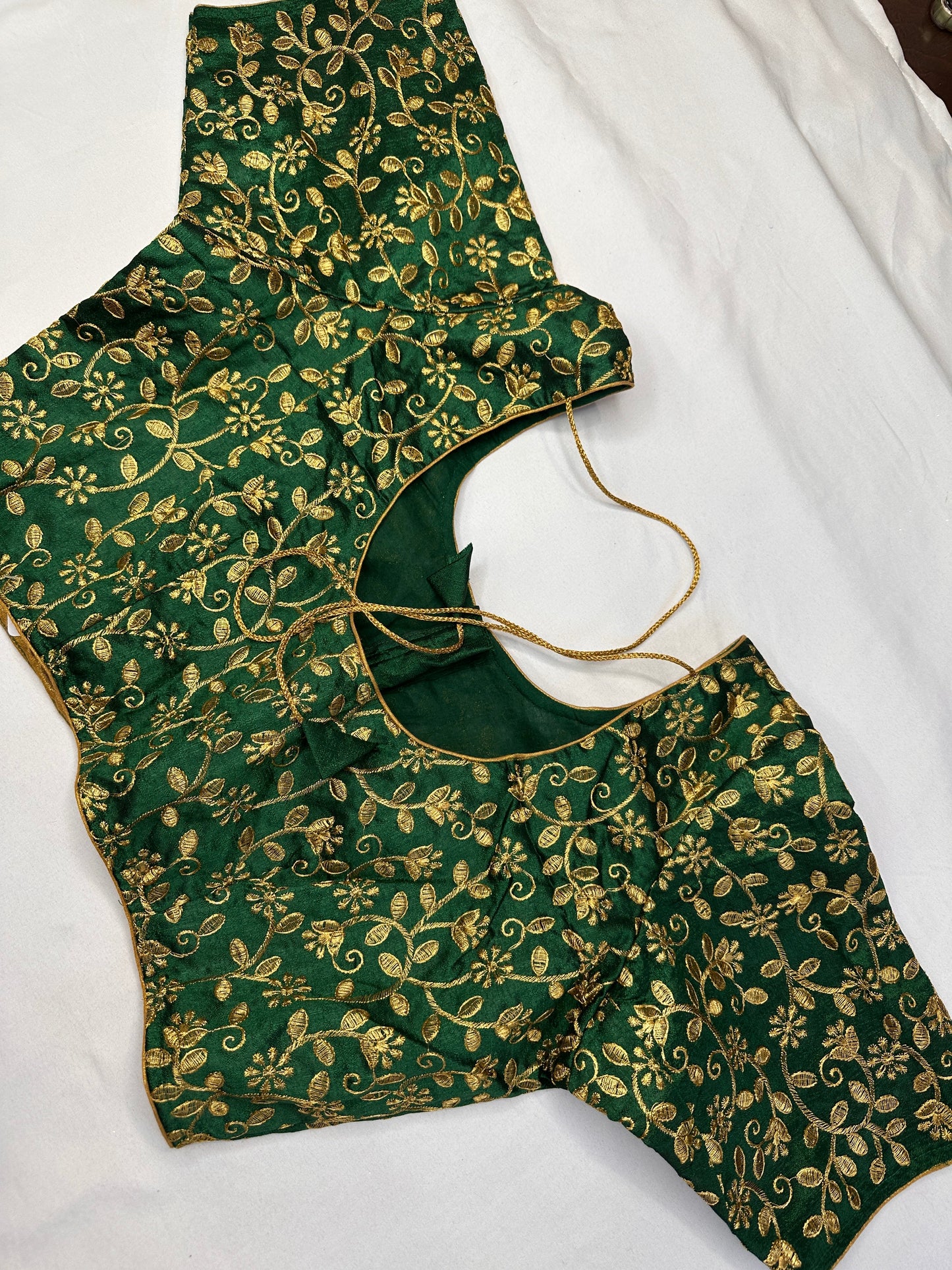 Green Embroidery  Work Blouse