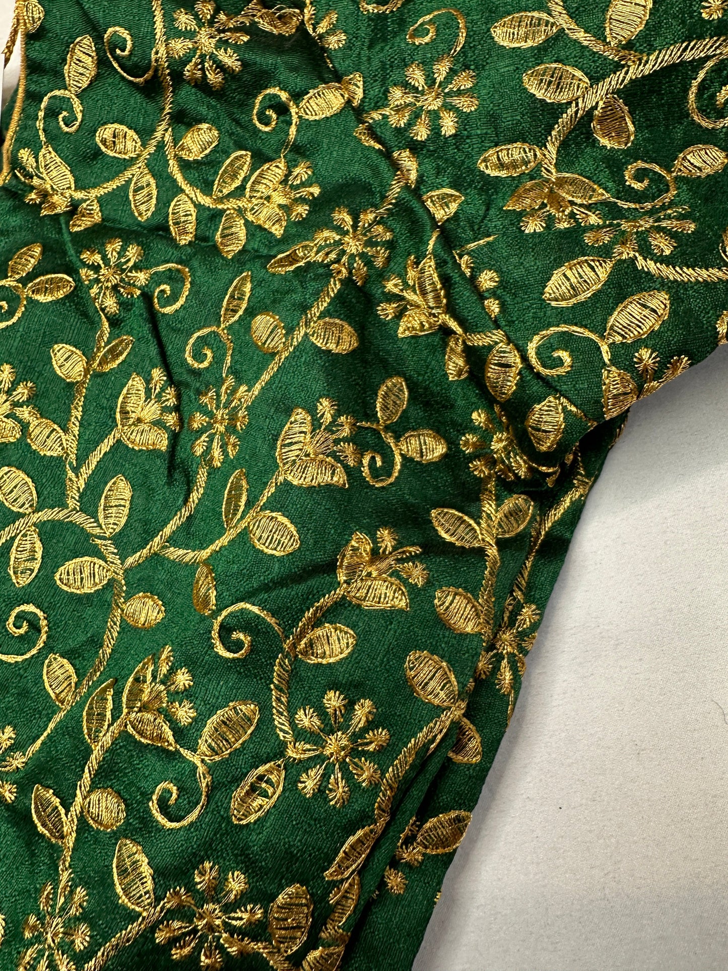 Green Embroidery  Work Blouse