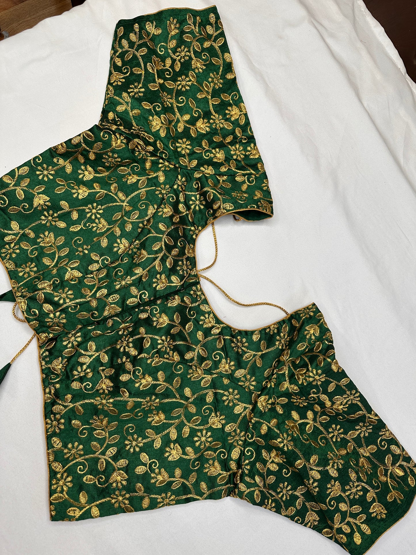 Green Embroidery  Work Blouse