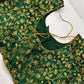 Green Embroidery  Work Blouse