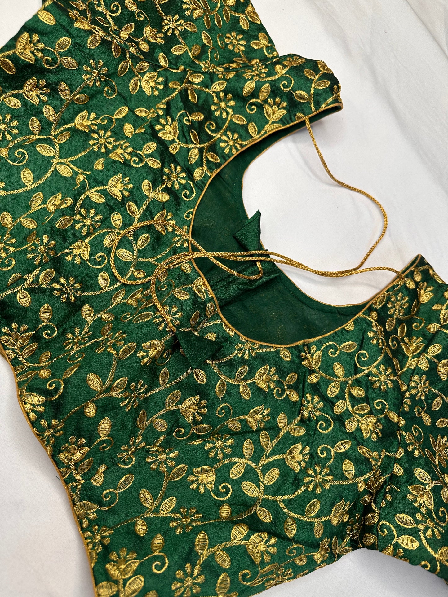 Green Embroidery  Work Blouse