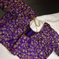 Purple Embroidery  Work Blouse