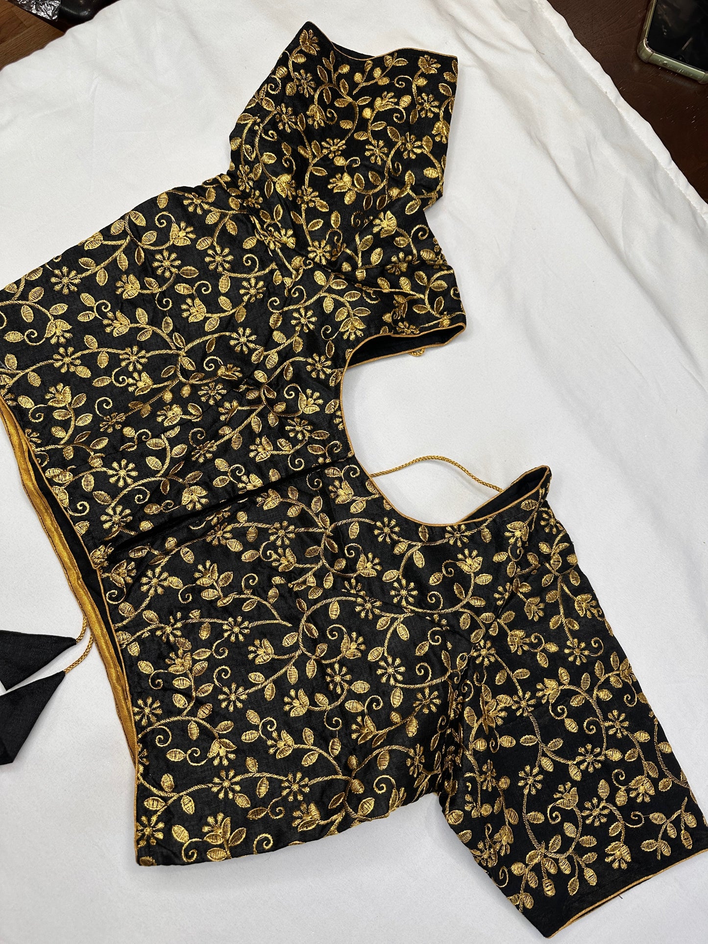 Black Embroidery  Work Blouse