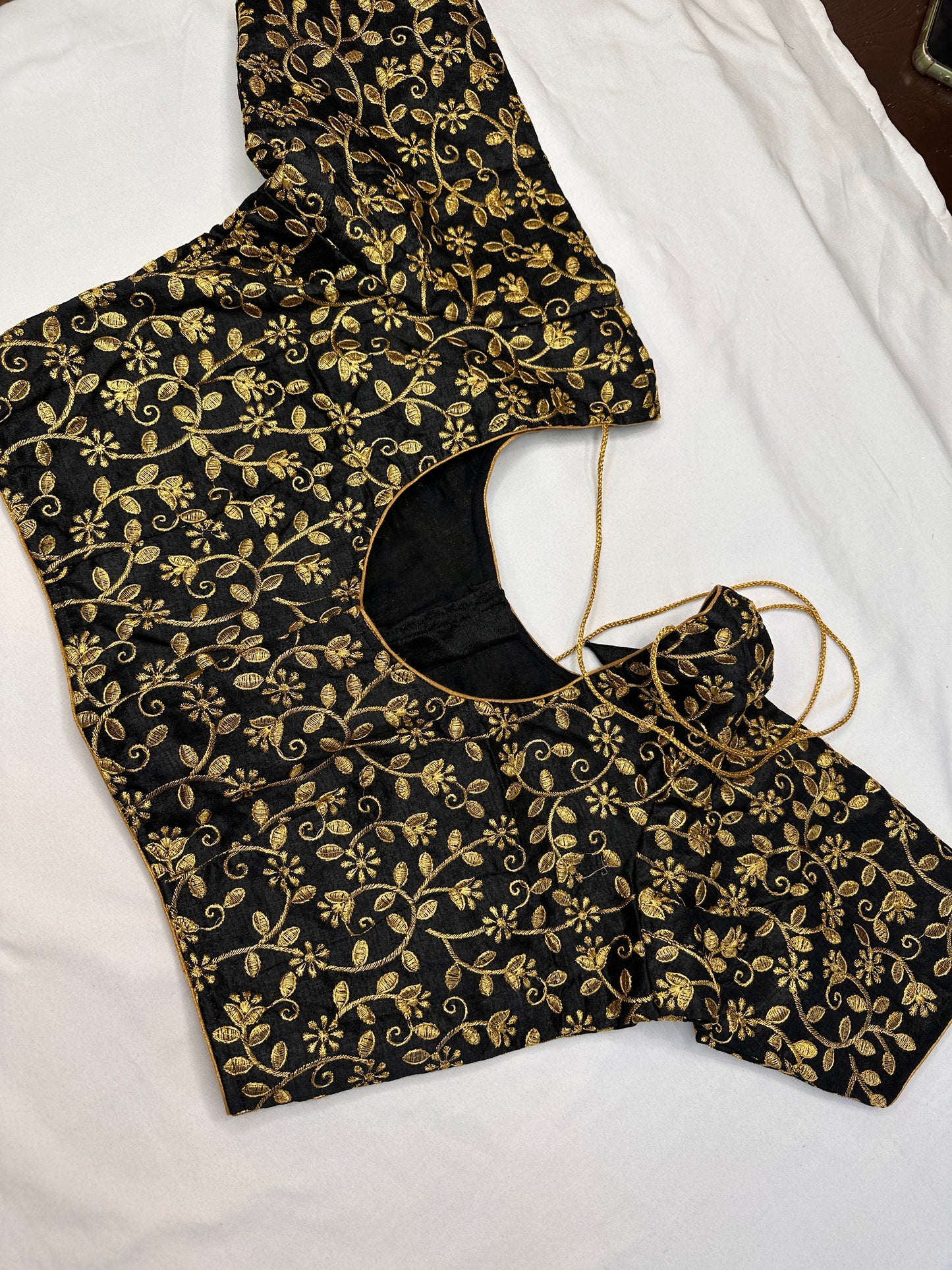 Black Embroidery  Work Blouse