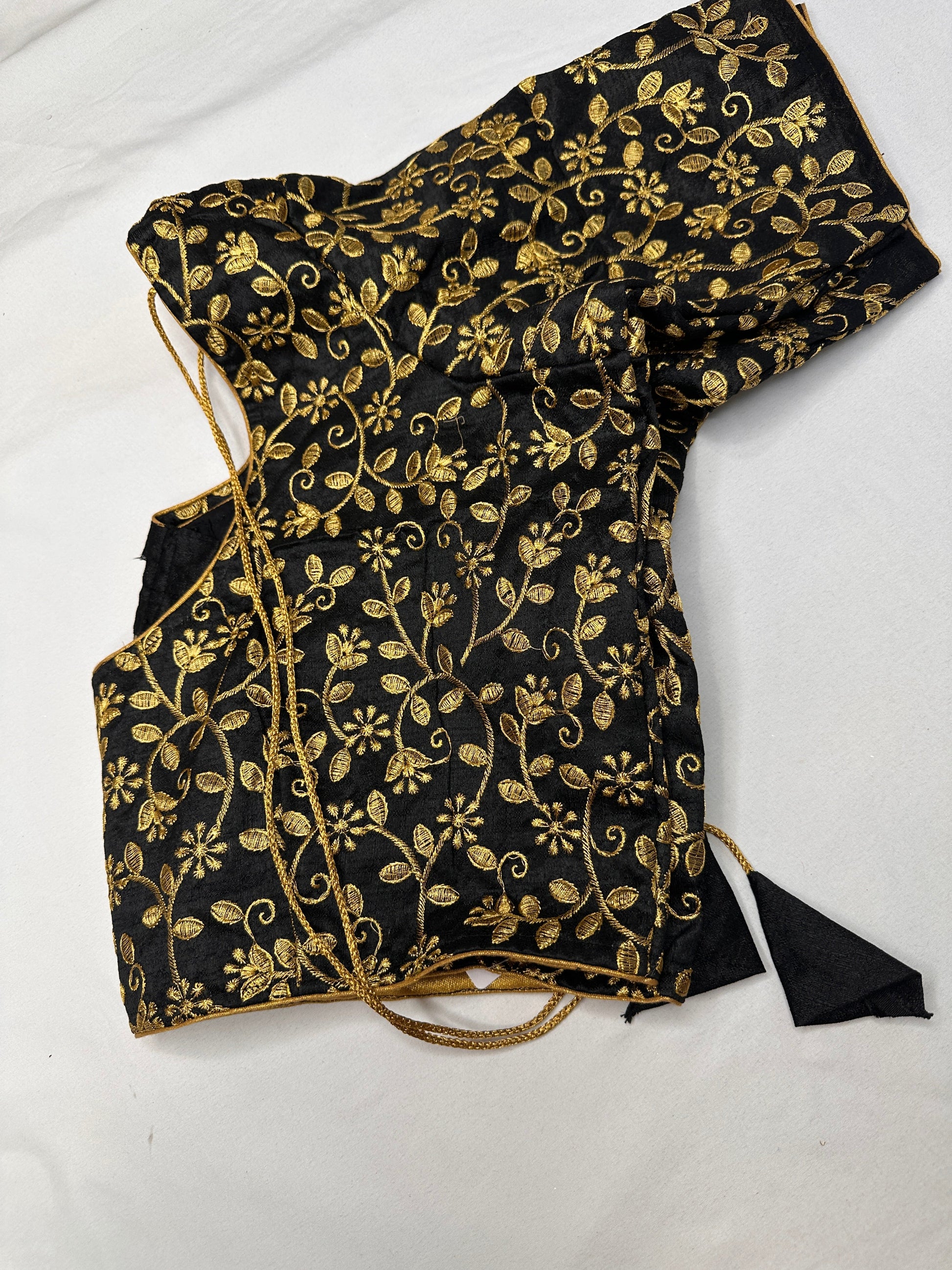 Black Embroidery  Work Blouse