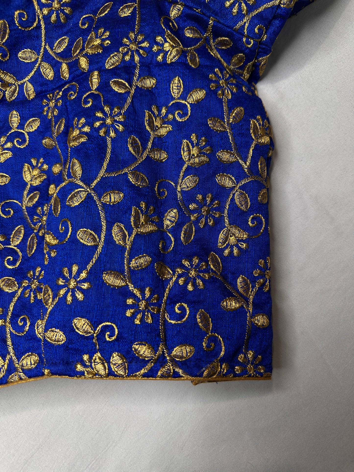 Blue Embroidery Blouse