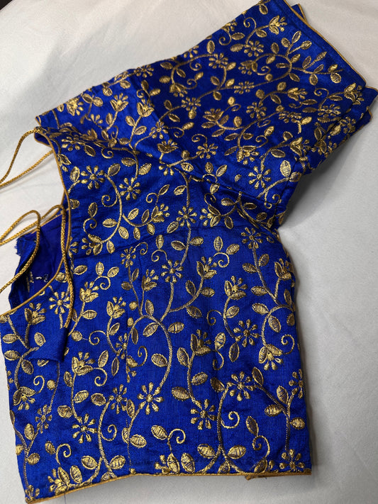 Blue Embroidery Blouse