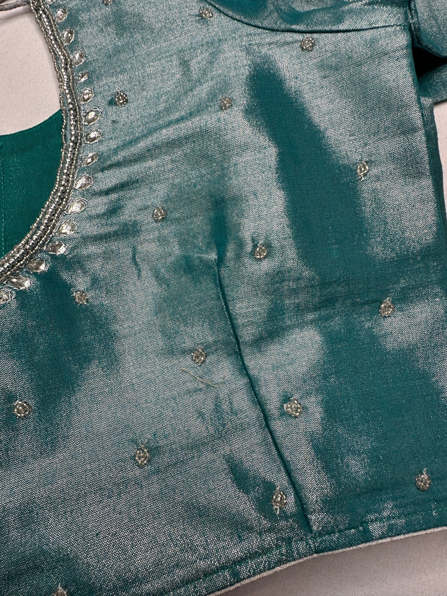 Green Silver Tissue Blouse