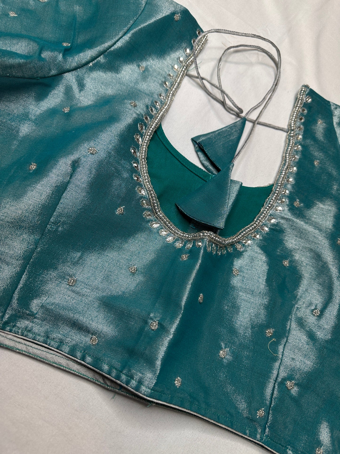 Green Silver Tissue Blouse
