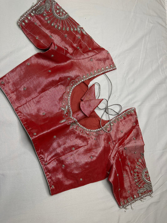 Pink Silver Tissue Blouse