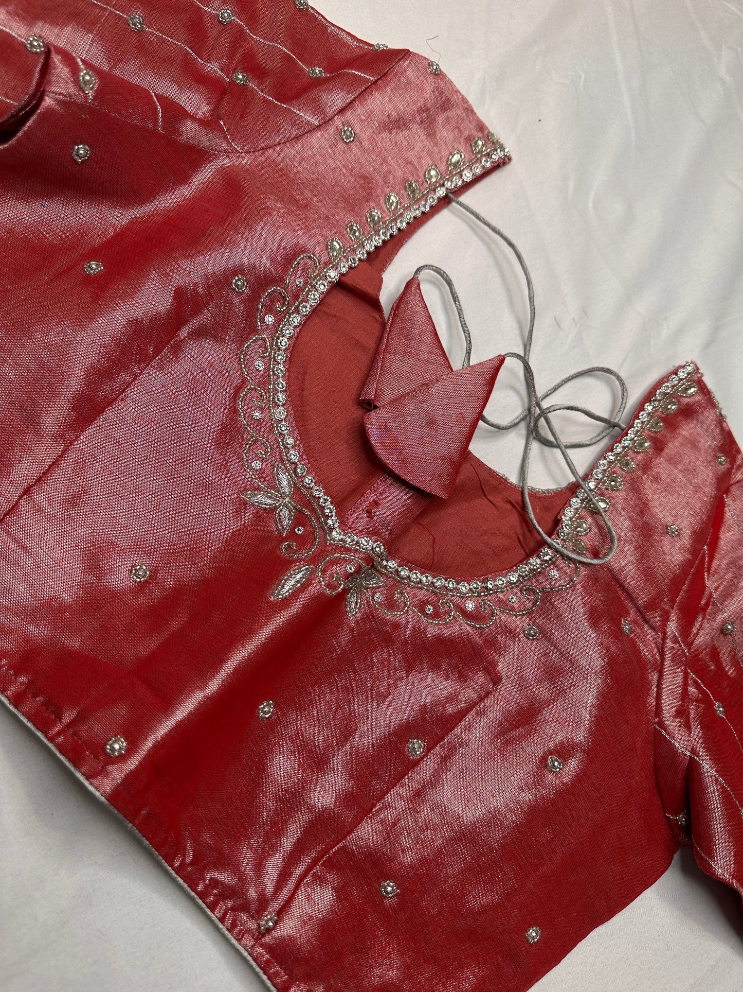 Pink Silver Tissue Blouse