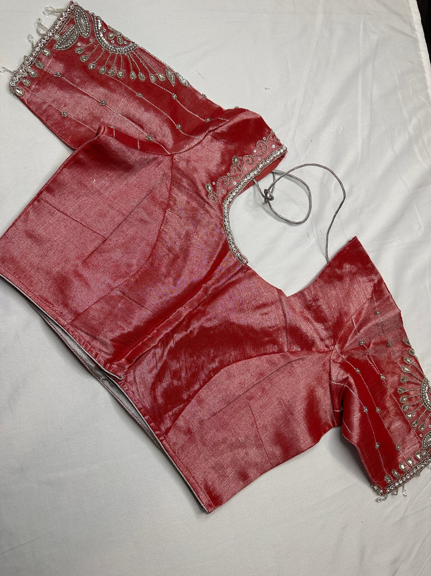 Pink Silver Tissue Blouse