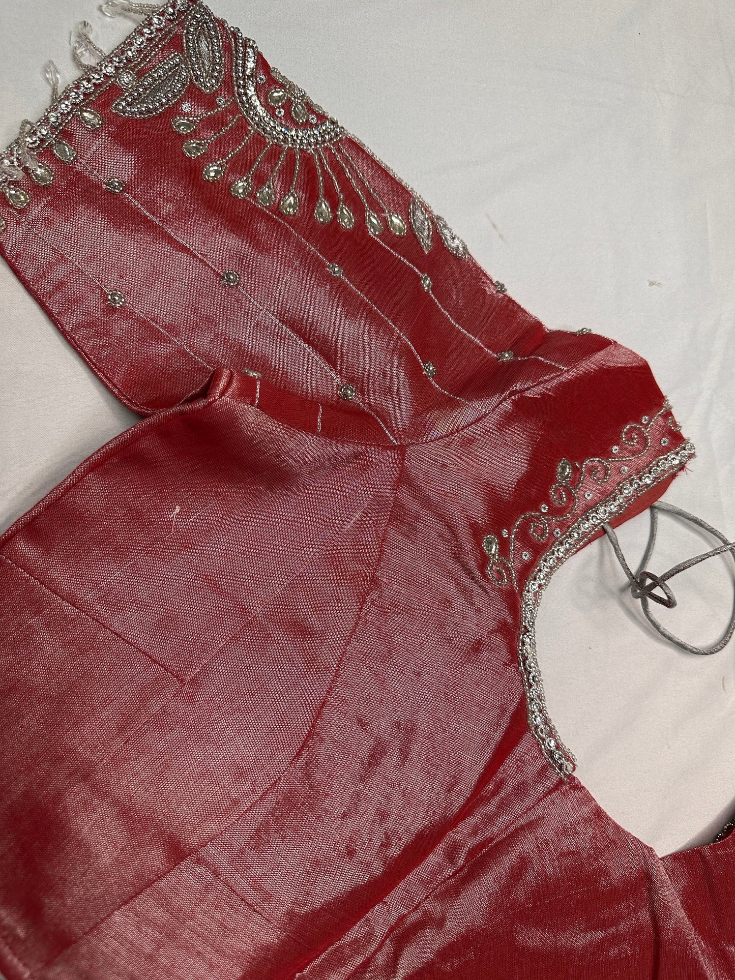 Pink Silver Tissue Blouse