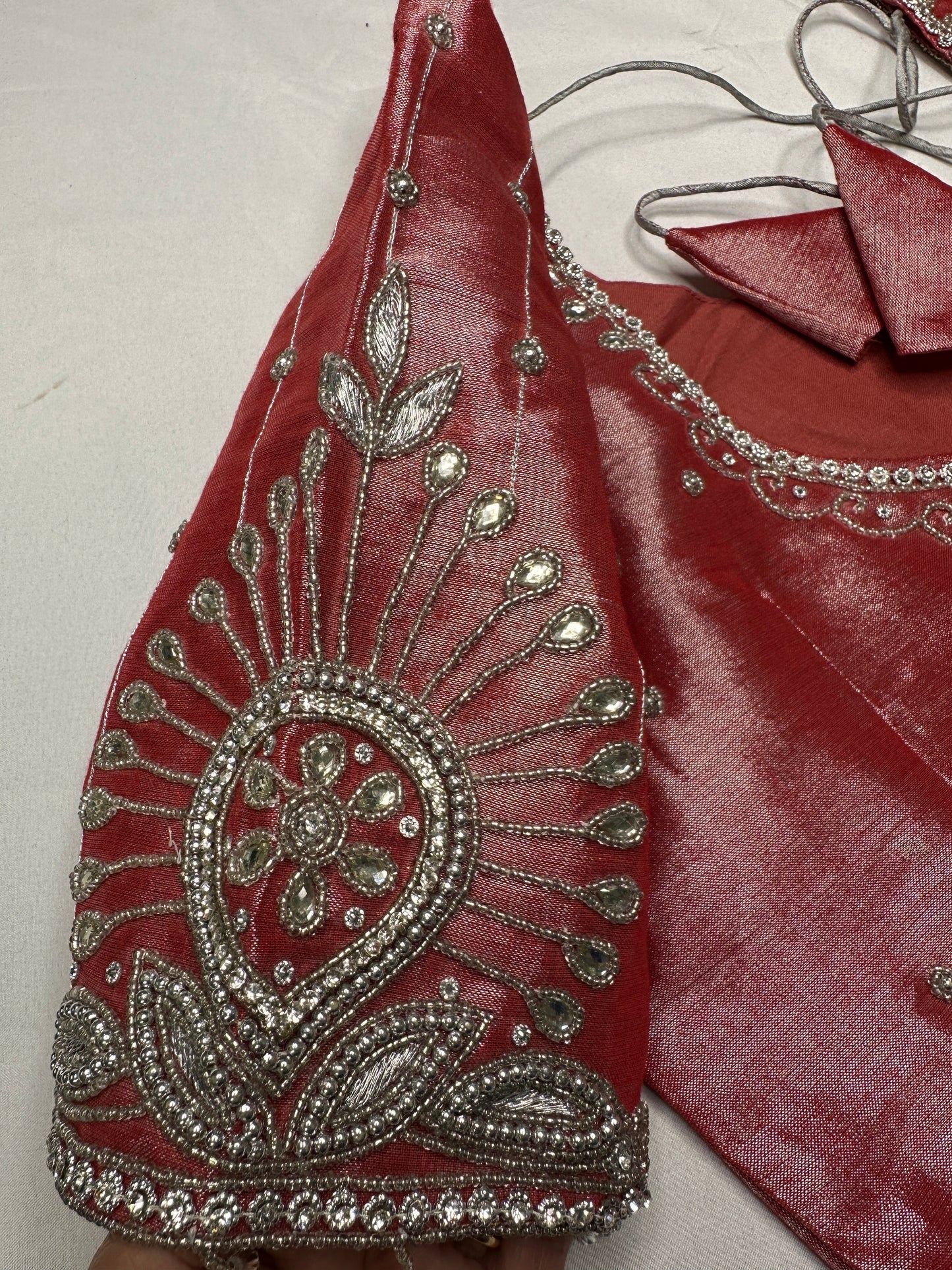 Pink Silver Tissue Blouse