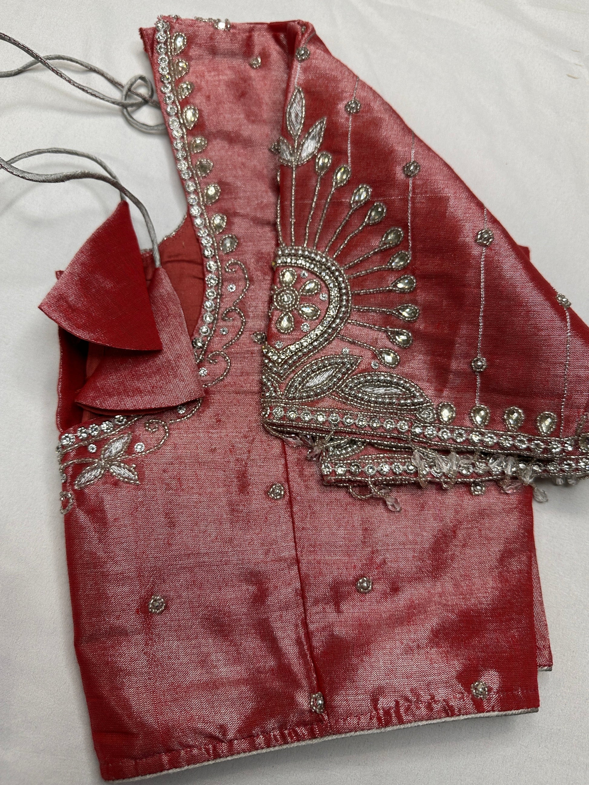 Pink Silver Tissue Blouse