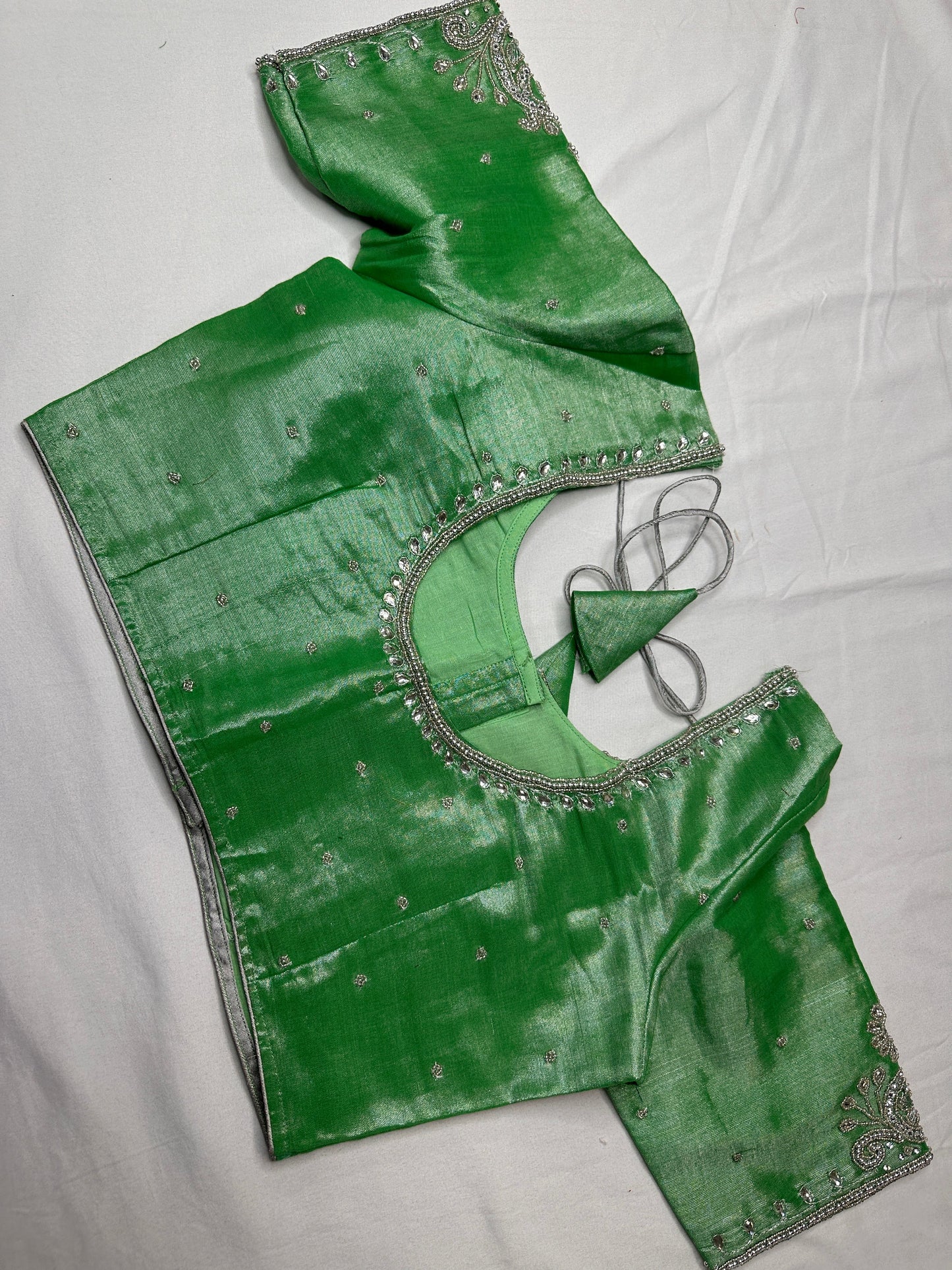 Green Silver Tissue Blouse