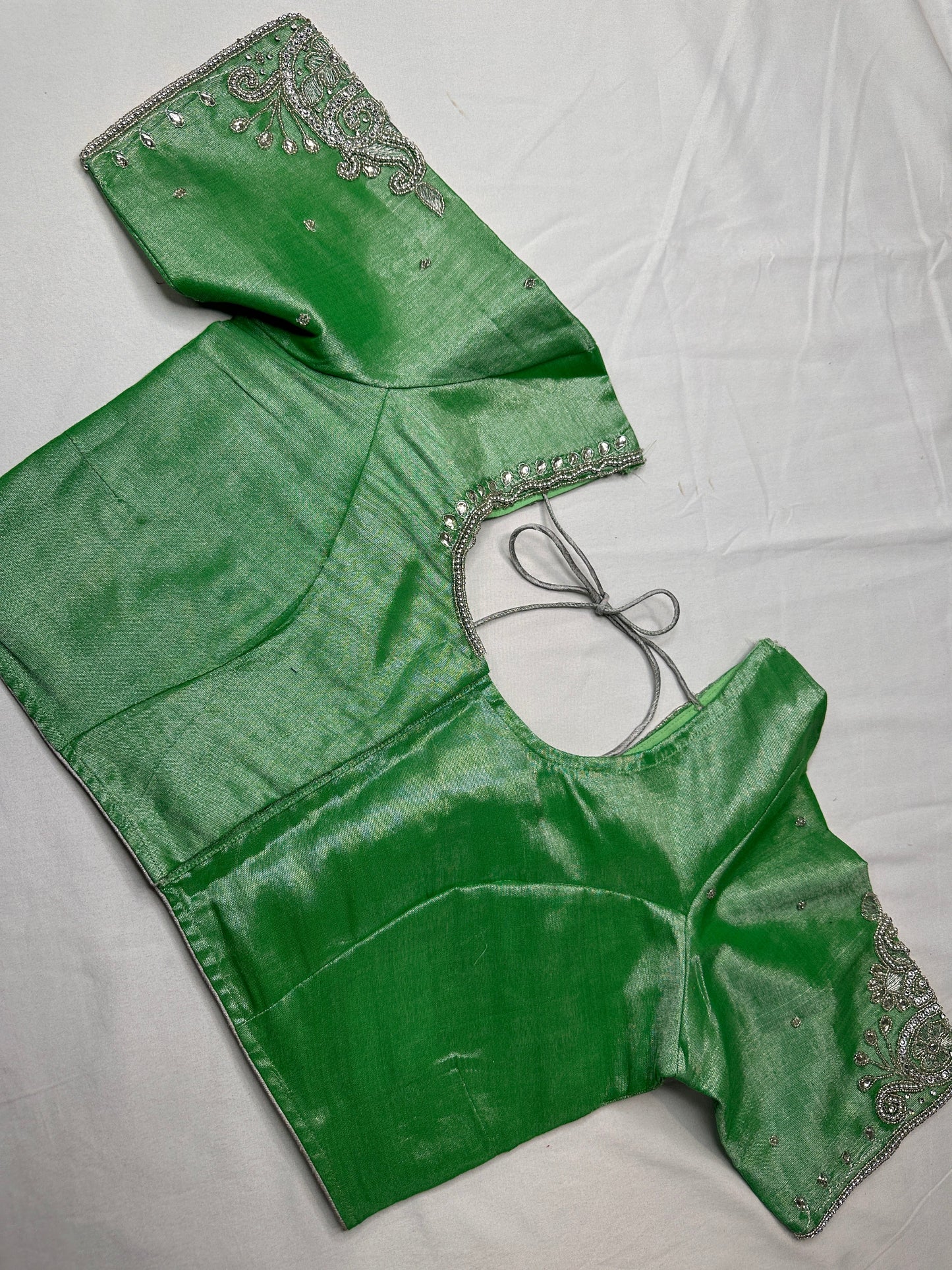 Green Silver Tissue Blouse