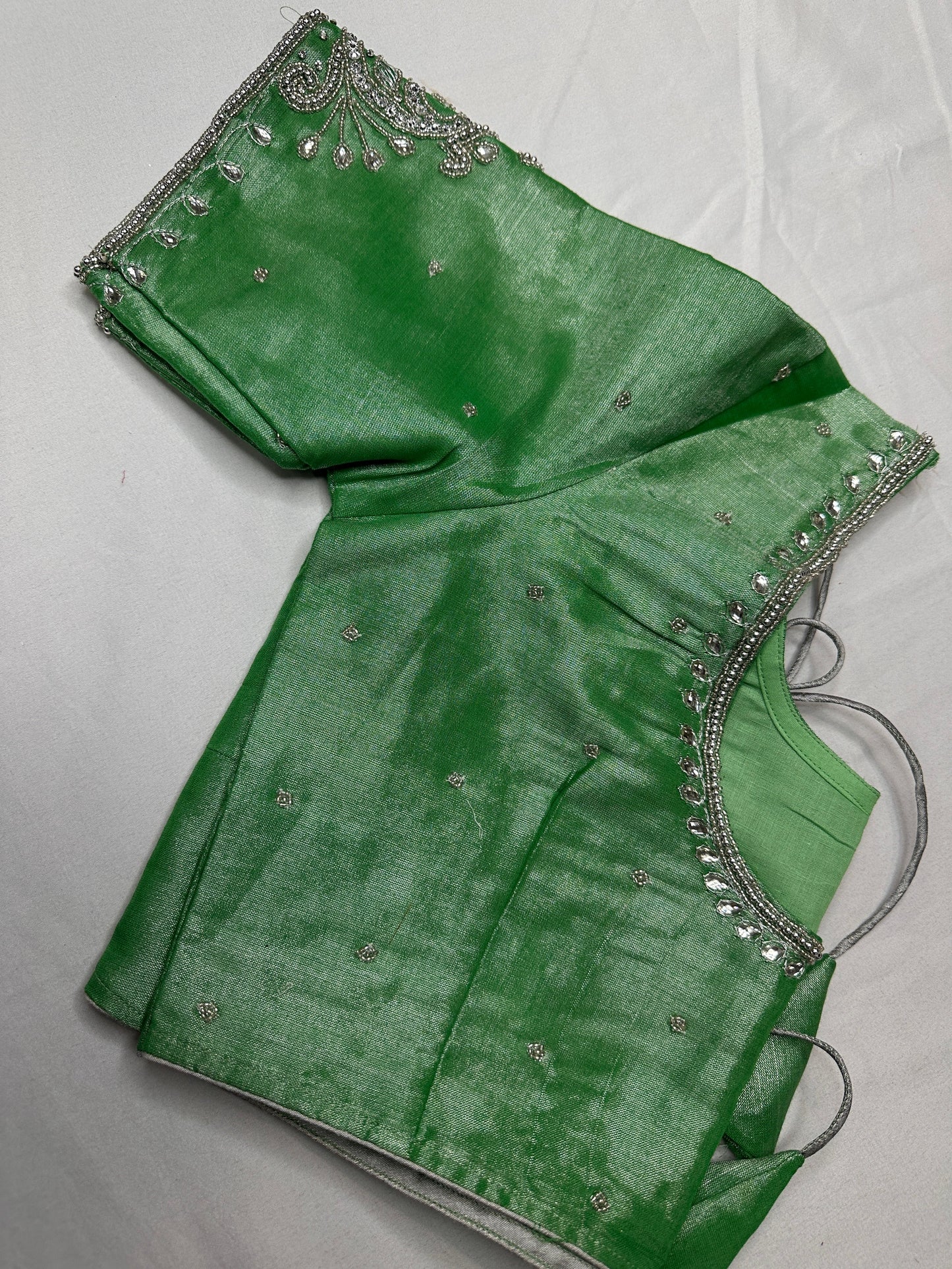Green Silver Tissue Blouse
