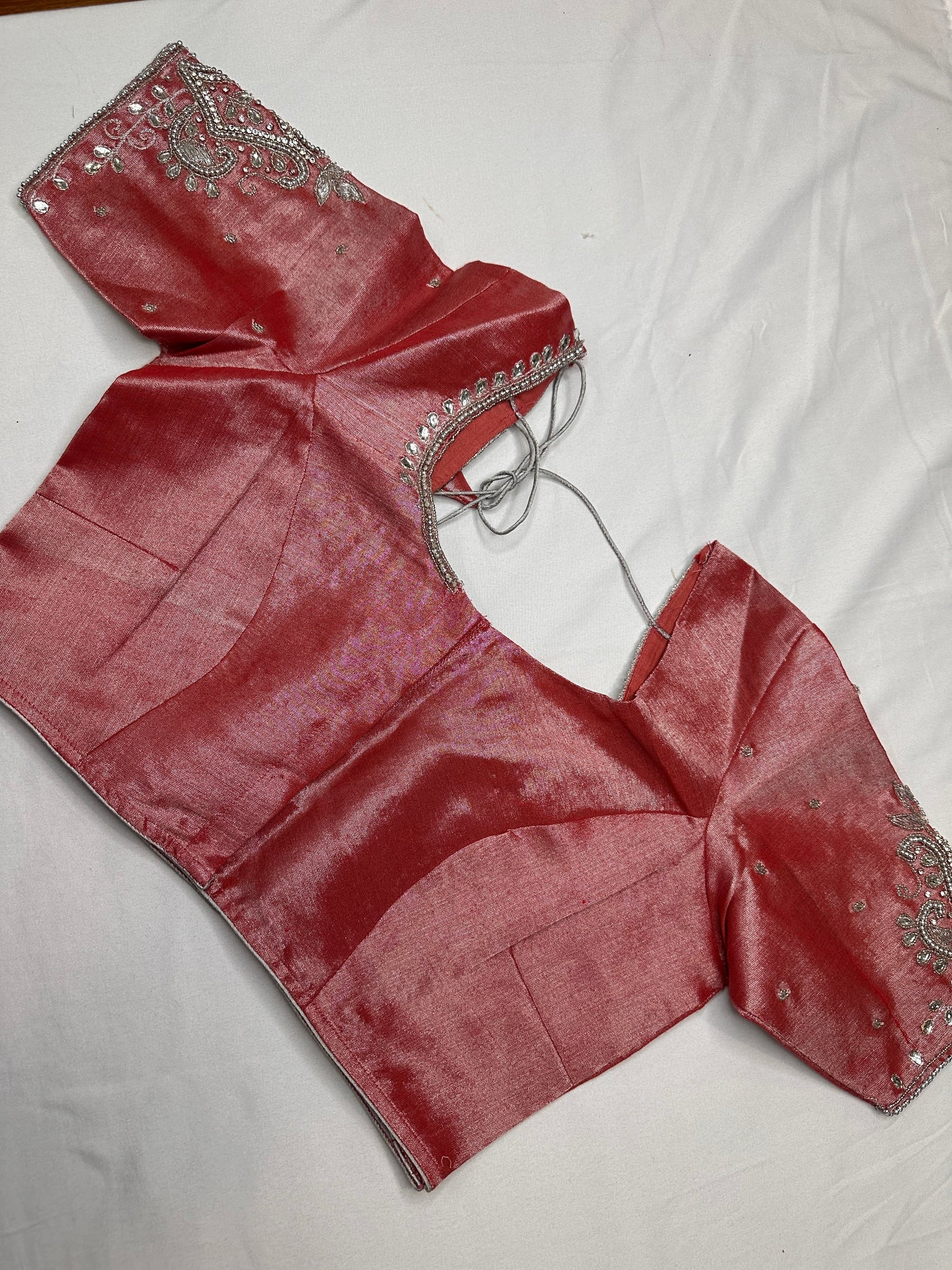 Pink Silver Tissue Blouse