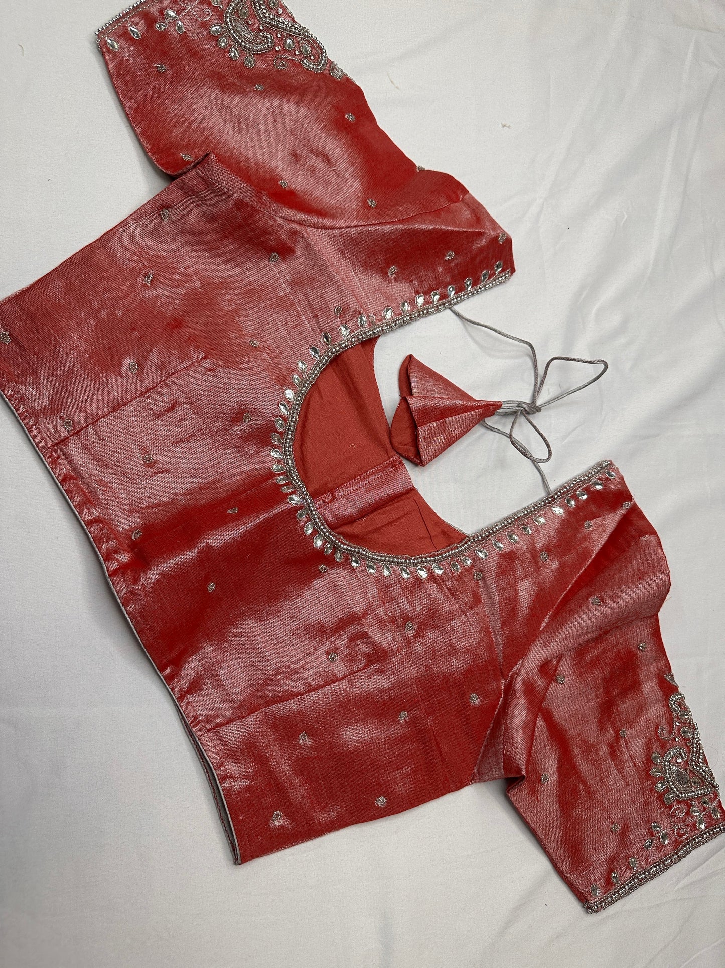 Pink Silver Tissue Blouse