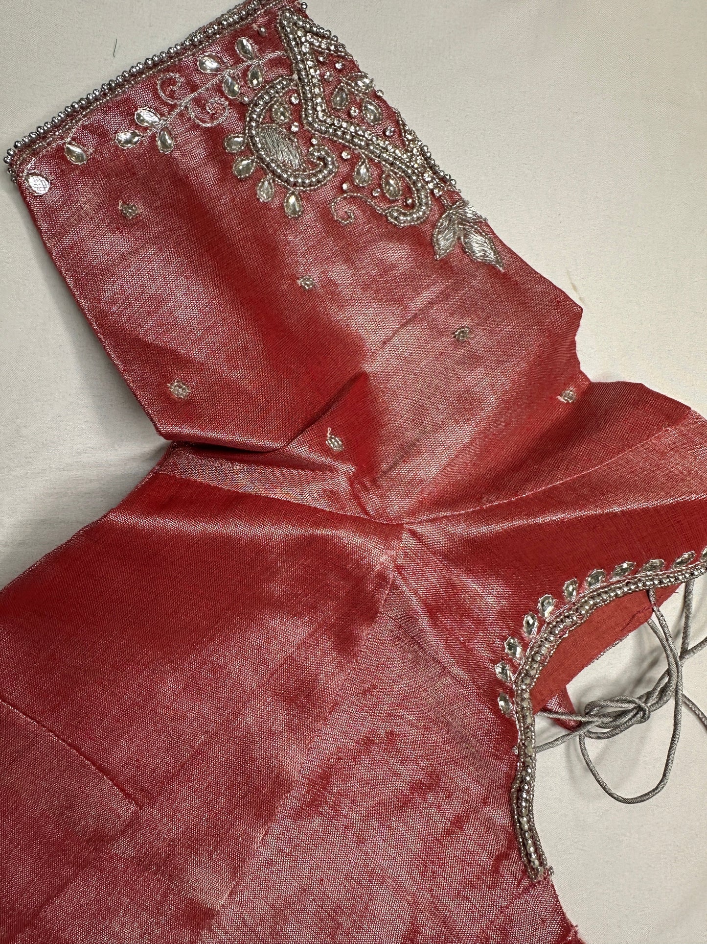 Pink Silver Tissue Blouse