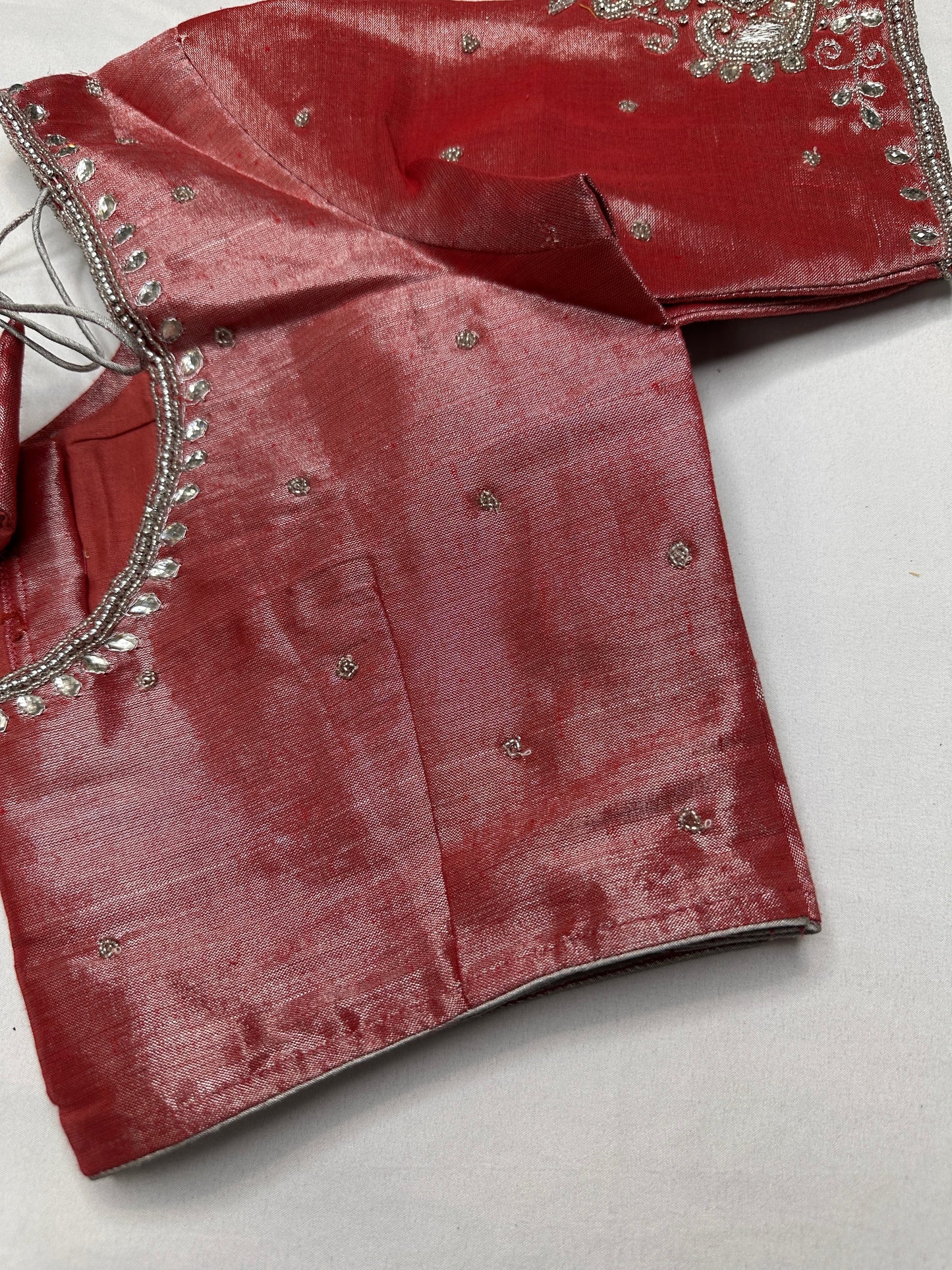 Pink Silver Tissue Blouse