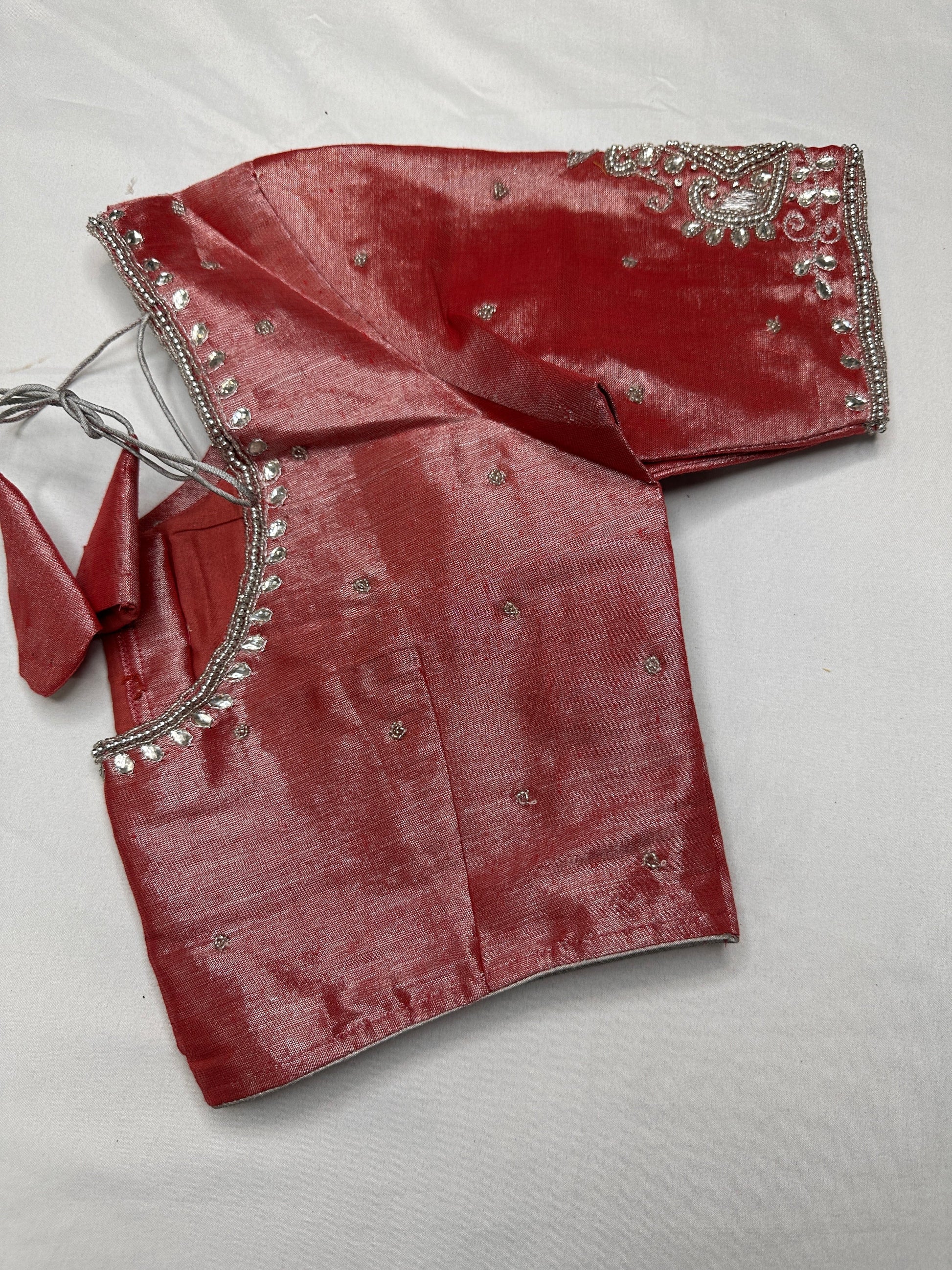 Pink Silver Tissue Blouse