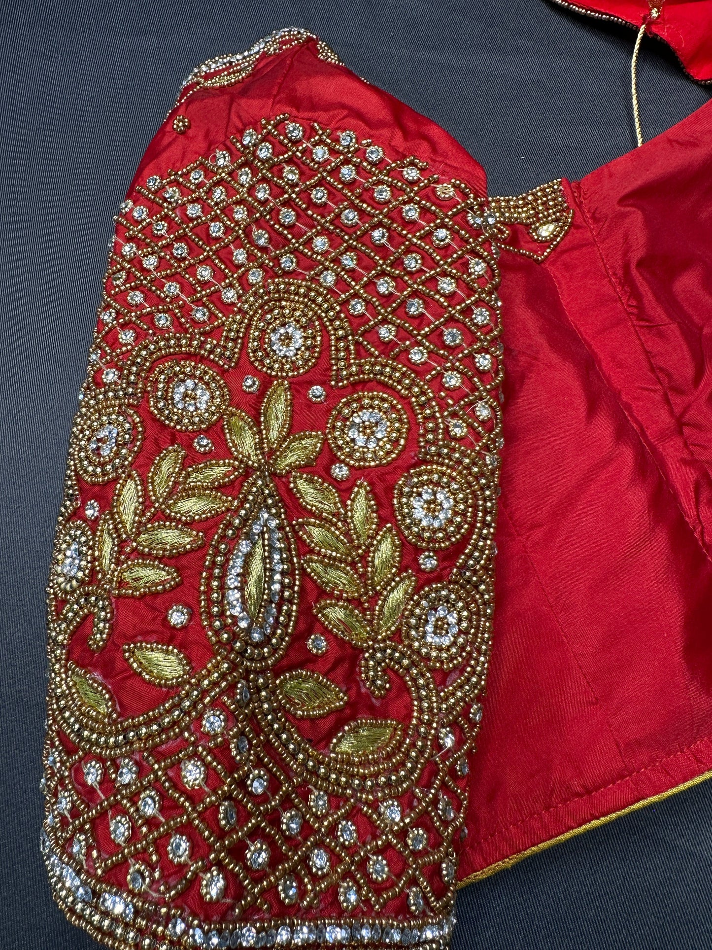 Red Maggam Aari Blouse
