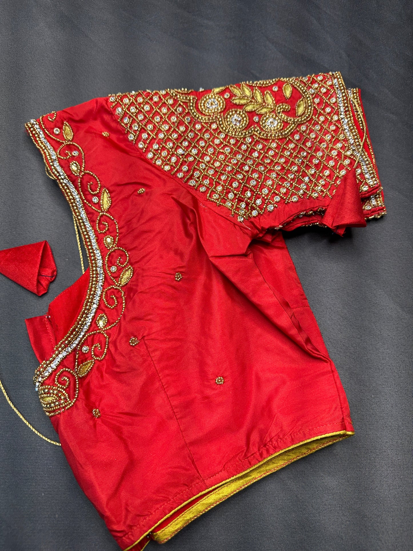 Red Maggam Aari Blouse