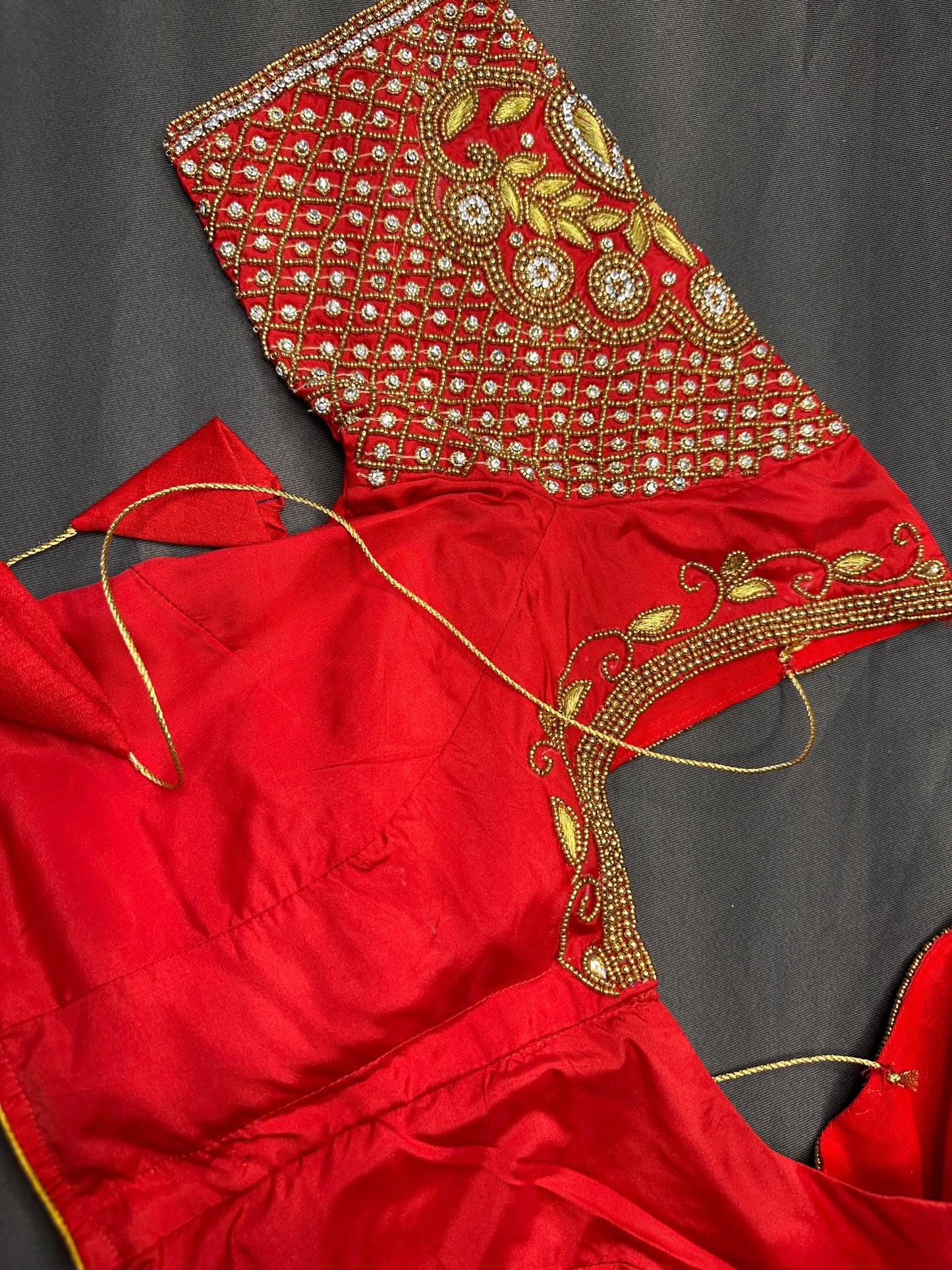 Red Maggam Aari Blouse