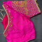 Pink Maggam Aari Work Blouse