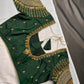 Green Maggam Aari Work Blouse