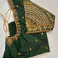 Green Maggam Aari Work Blouse