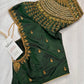 Green Maggam Aari Work Blouse