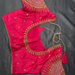 Pink Maggam Aari Work Blouse