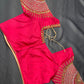 Pink Maggam Aari Work Blouse